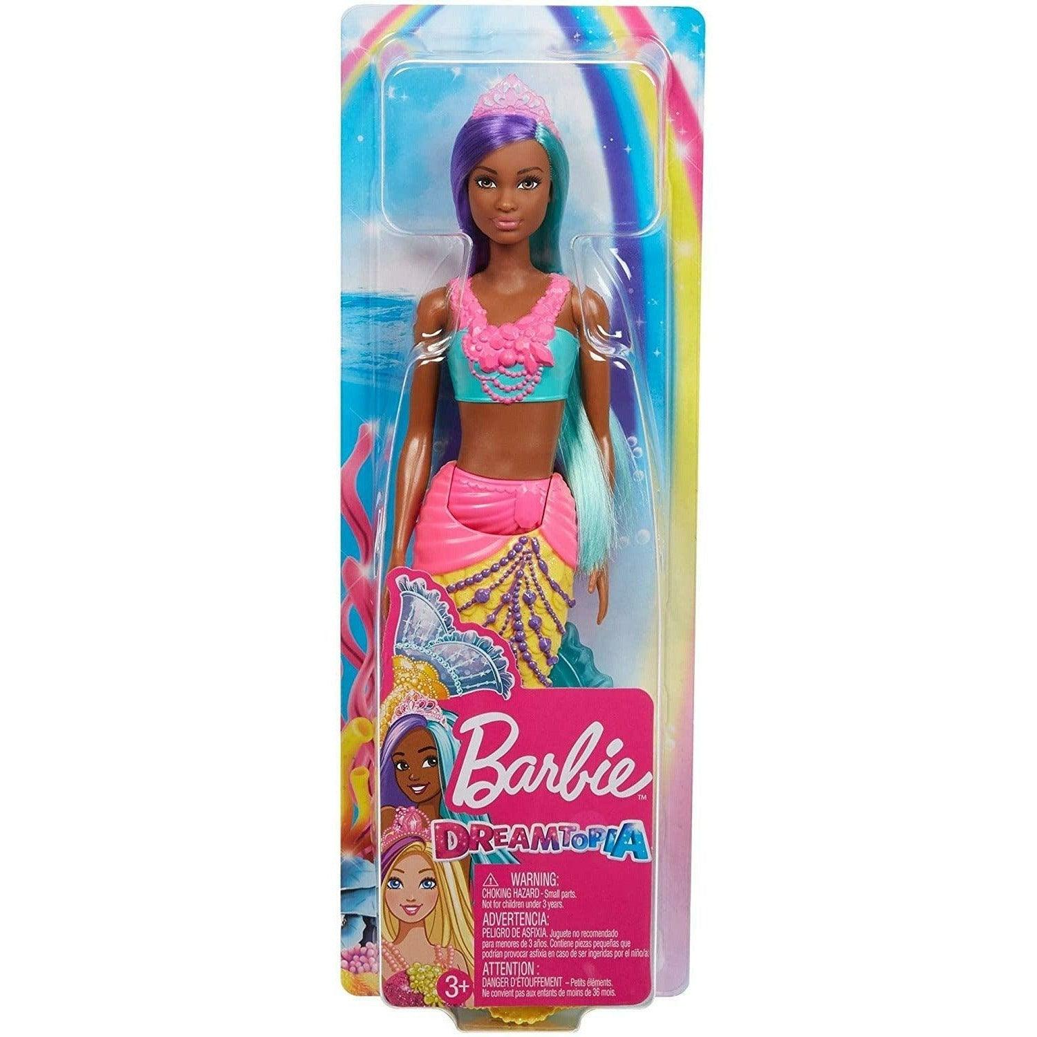 Barbie Dreamtopia Mermaid Doll, 12-inch, Teal and Purple Hair - BumbleToys - 5-7 Years, Barbie, Fashion Dolls & Accessories, Girls, Mermaid, Pre-Order