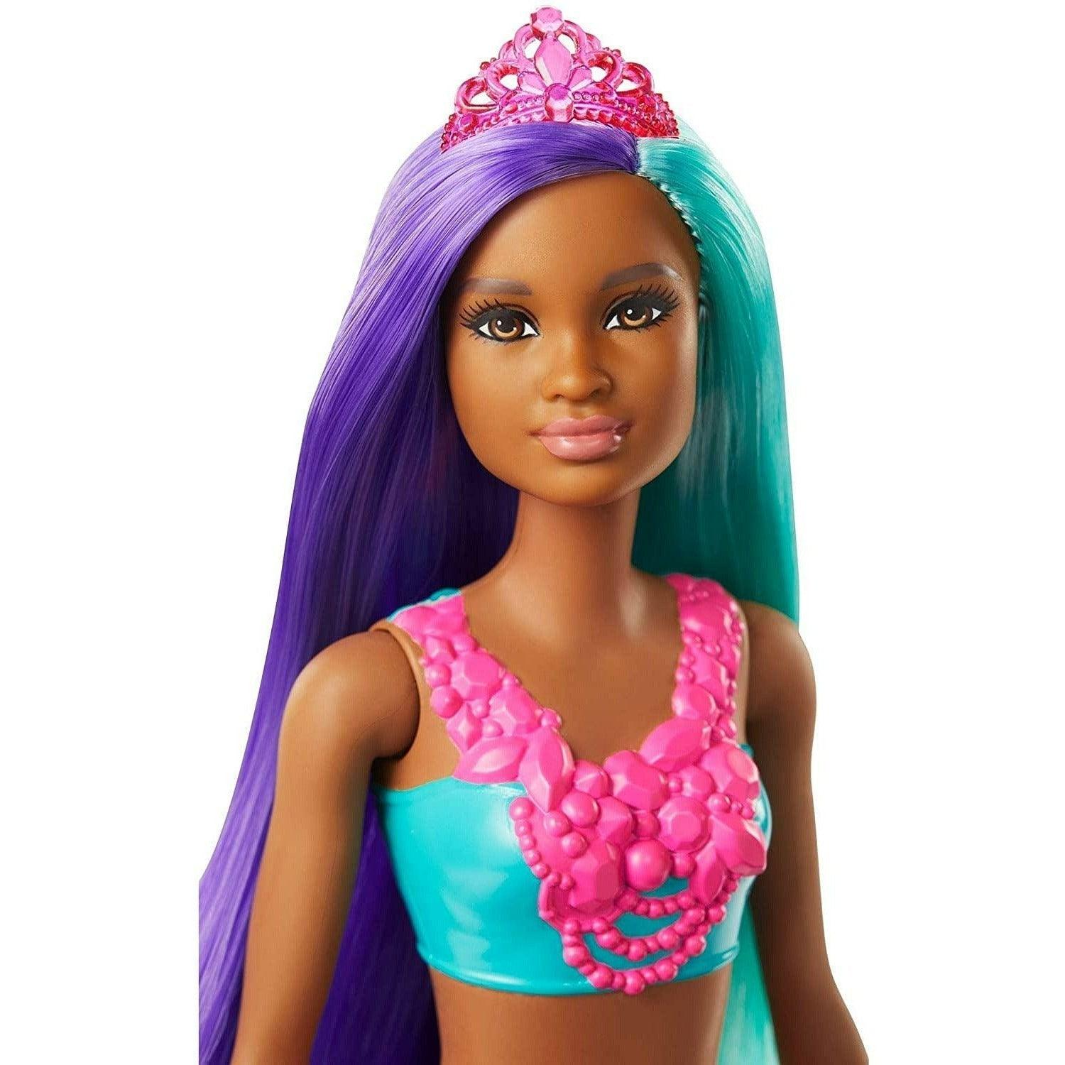 Barbie Dreamtopia Mermaid Doll, 12-inch, Teal and Purple Hair - BumbleToys - 5-7 Years, Barbie, Fashion Dolls & Accessories, Girls, Mermaid, Pre-Order
