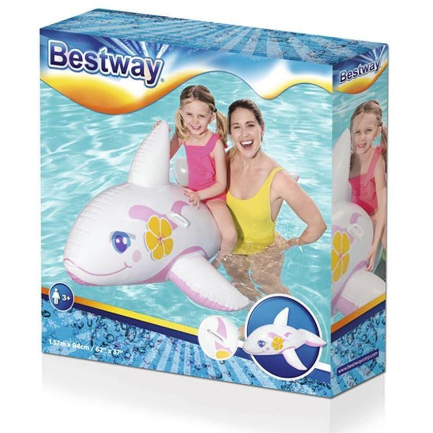 Bestway 41037 Transparent Whale Rider 157 x 94 cm - BumbleToys - 8-13 Years, Floaters, Girls, Sand Toys Pools & Inflatables, Toy House