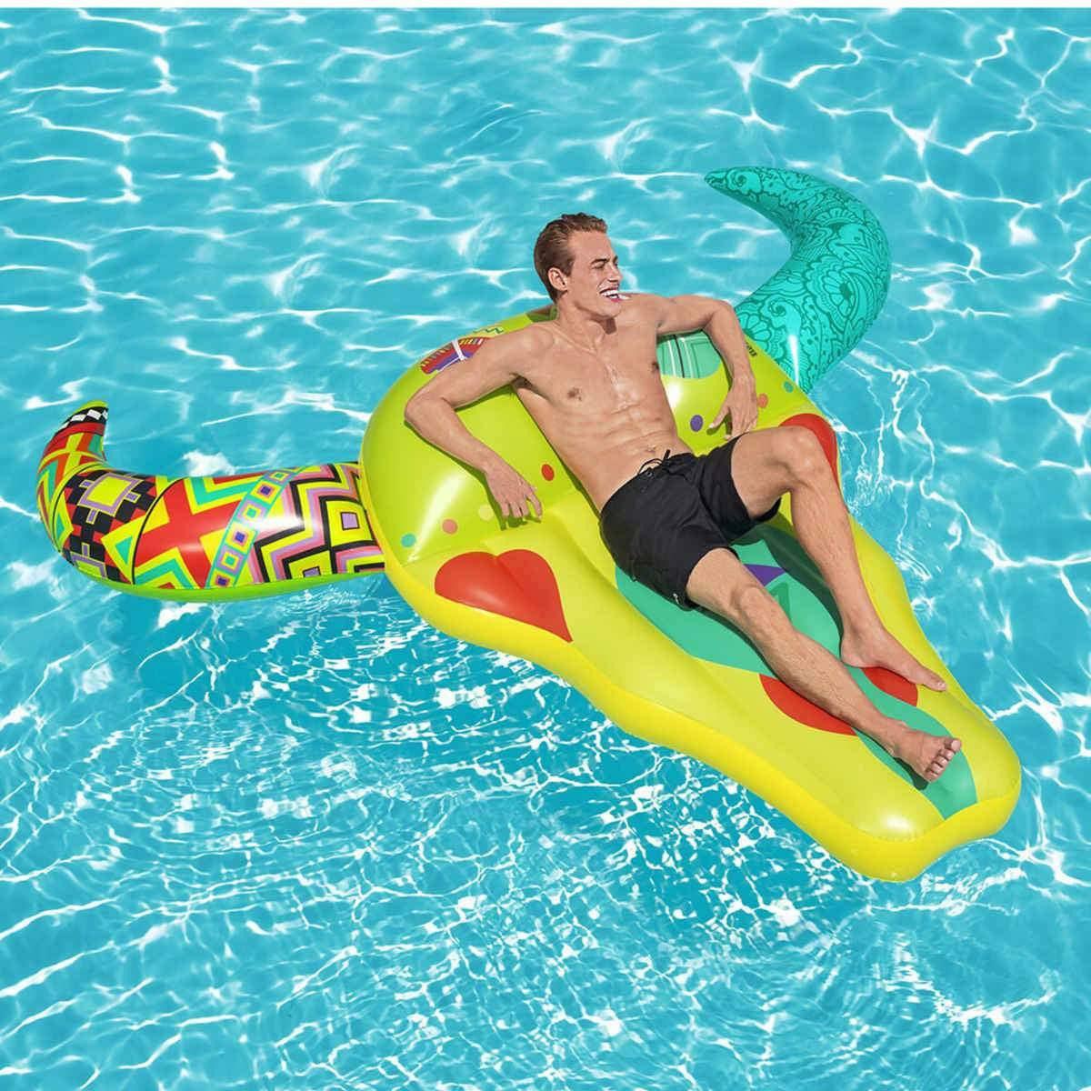 Bestway 43401 Bohemian Buffalo Pool Float 2.57m x 2.39m - BumbleToys - 8-13 Years, Boys, Eagle Plus, Floaters, Sand Toys Pools & Inflatables
