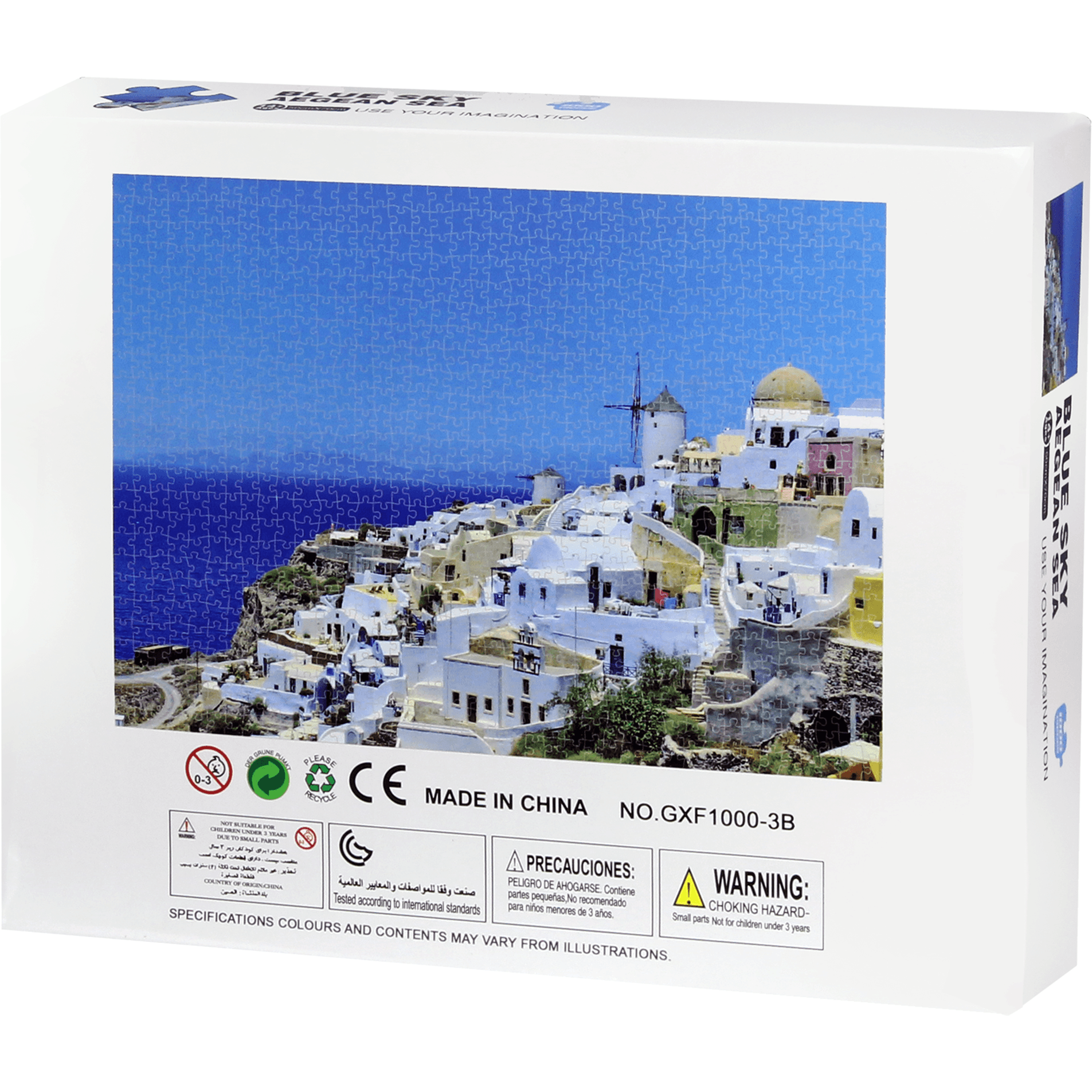 Blue Sky Aegean Sea Jigsaw Puzzle 1000 Pieces - BumbleToys - 14 Years & Up, 8+ Years, Boys, Girls, Puzzle & Board & Card Games, Puzzles & Jigsaws, Toy Land