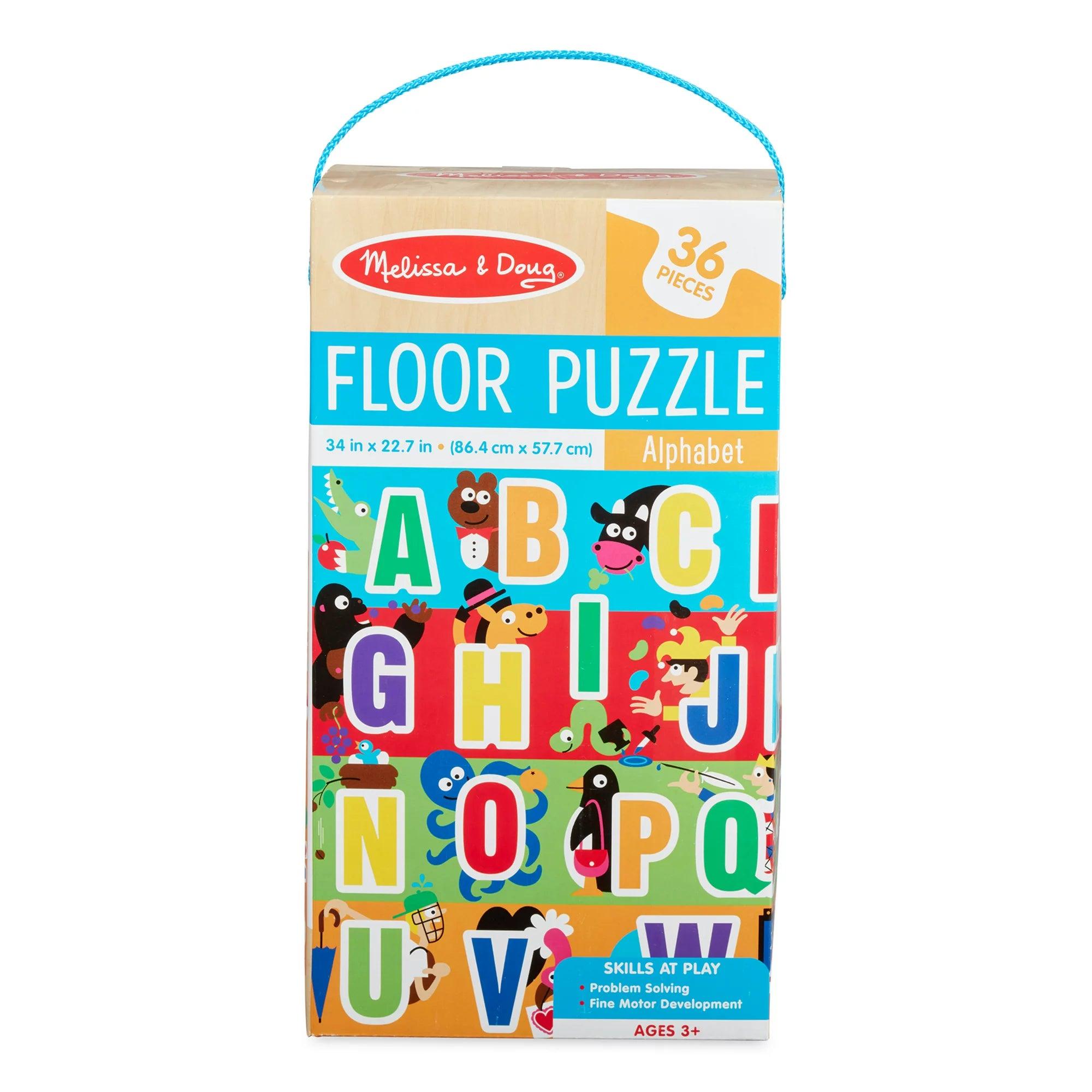 Melissa & Doug Alphabet Giant Cardboard Floor Puzzle (36 Pieces) - BumbleToys - 3D, 5-7 Years, Boys, Cecil, Girls, Puzzle & Board & Card Games, Puzzles & Jigsaws