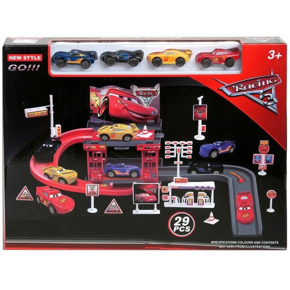 Cars Parking Garage 29 Pieces For Kids - BumbleToys - 5-7 Years, Boys, Disney Cars, Toy House, Tracks & Garages