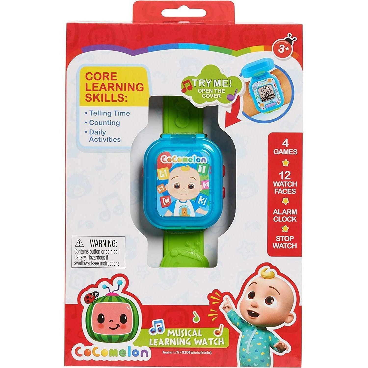 CoComelon JJ’s Learning Smart Watch Toy for Kids with 3 Education-Based Games, Alarm Clock, and Stop Watch - BumbleToys - 4+ Years, 5-7 Years, Boys, Cocomelon, OXE, Watch, Wrist Watches