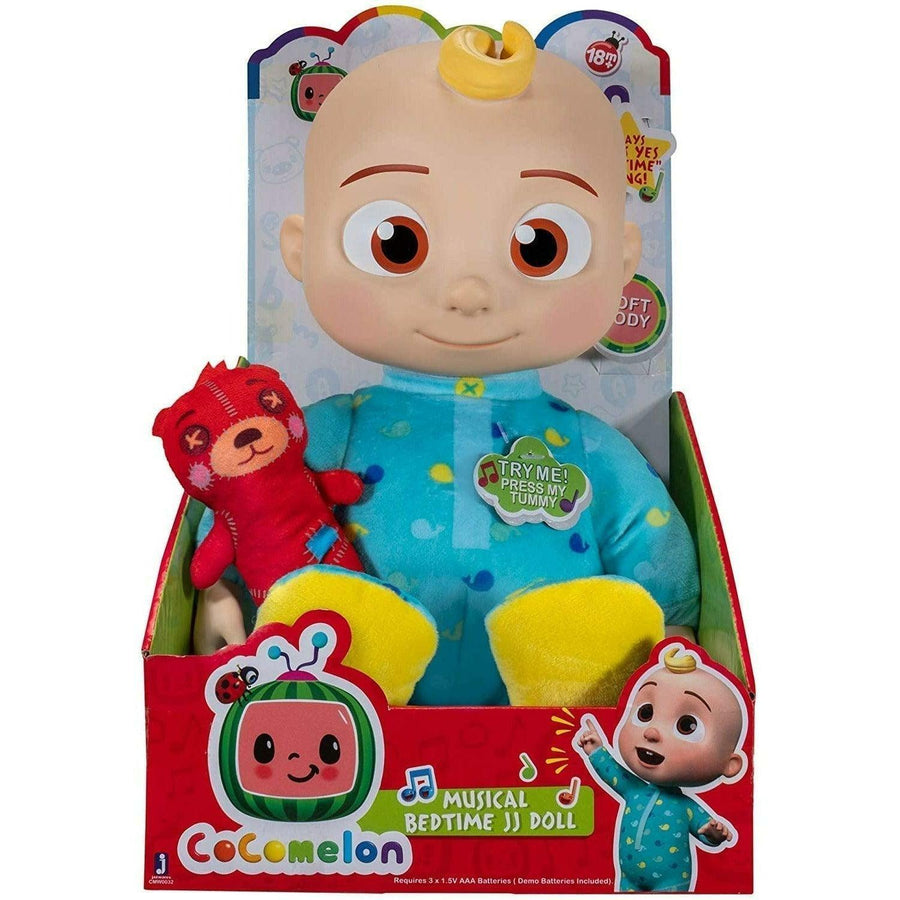 CoComelon Official Musical Bedtime JJ Doll, Soft Plush Body – Press Tummy and JJ sings clips from ‘Yes, Yes, Bedtime Song