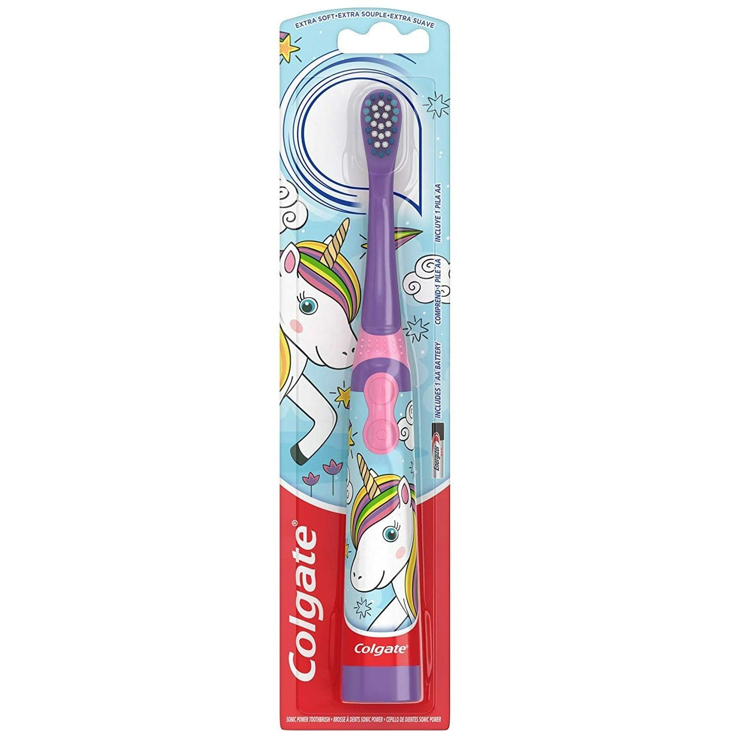 Colgate Kids Electric Battery Powered Toothbrush Extra Soft - Unicorn - BumbleToys - 5-7 Years, Baby Saftey & Health, Girls, Toothbrush, unicorn