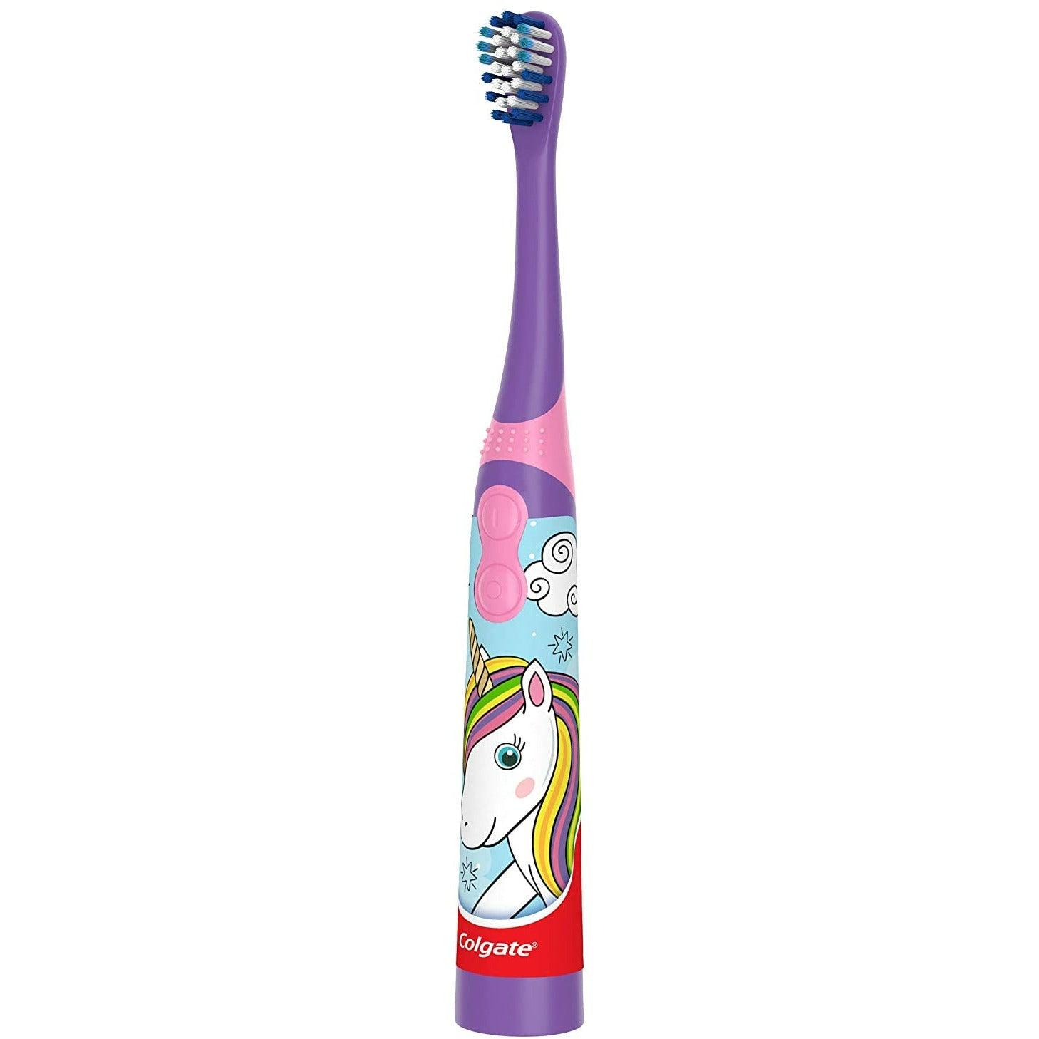 Colgate Kids Electric Battery Powered Toothbrush Extra Soft - Unicorn - BumbleToys - 5-7 Years, Baby Saftey & Health, Girls, Pre-Order, Toothbrush, unicorn