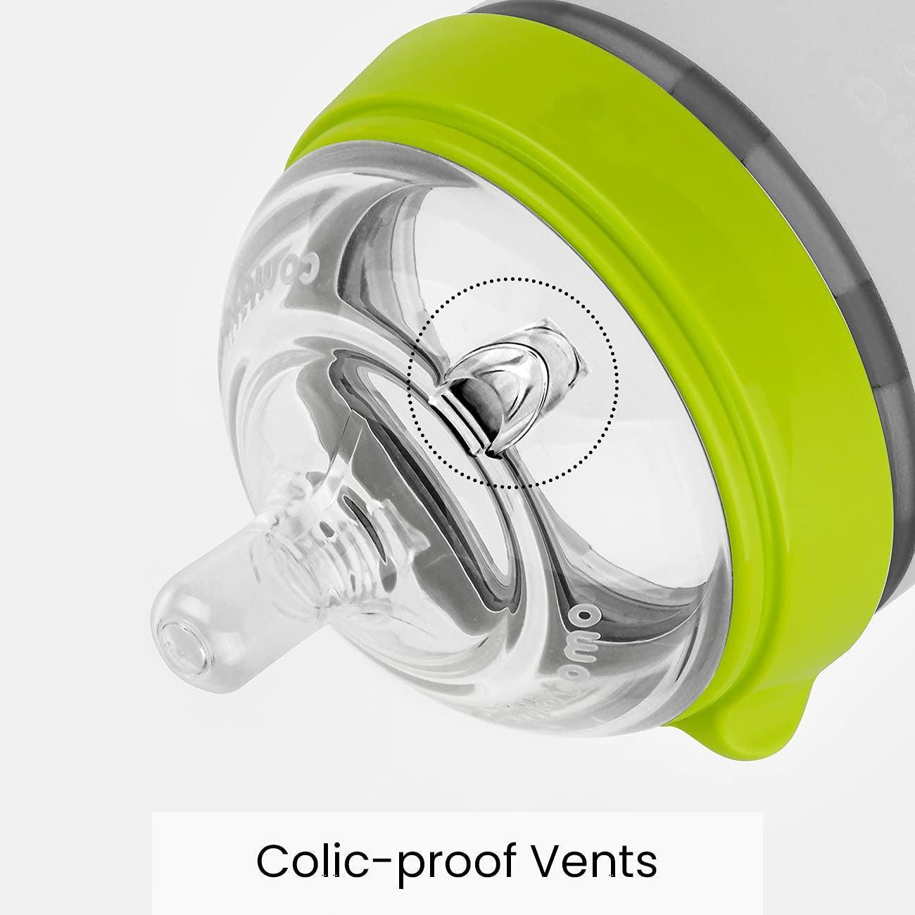 Comotomo Baby Bottle, Green, 8 Ounce (2 Count) - BumbleToys - 0-24 Months, Babies, Baby Saftey & Health, Boys, Comotomo, Feeding Bottle, Girls, Pre-Order, Water Bottle