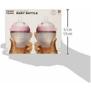 Comotomo Baby Bottle, Pink, 5 Ounce (2 Count) - BumbleToys - 0-24 Months, Babies, Baby Saftey & Health, Boys, Comotomo, Feeding Bottle, Girls, Pre-Order, Water Bottle