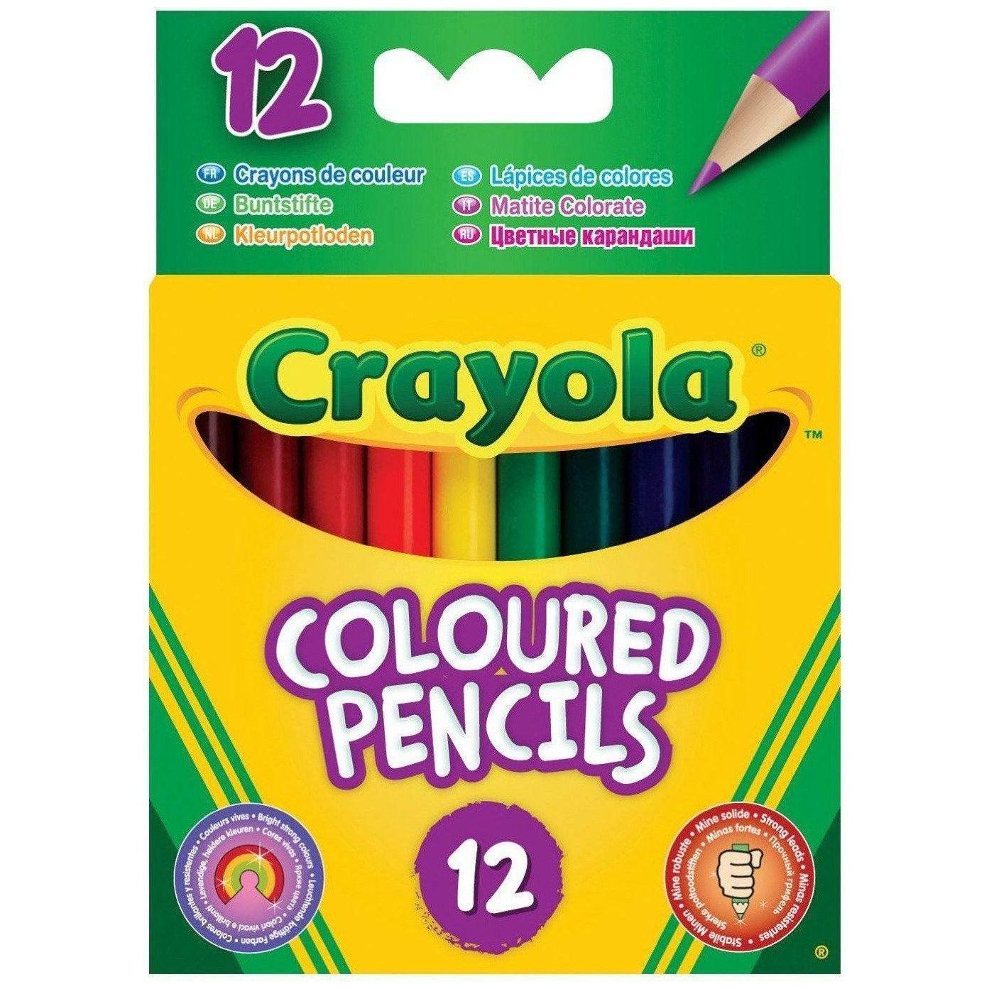 Crayola 12 Half Length Coloured Pencils - BumbleToys - 3+ years, 5-7 Years, Boys, Drawing & Painting, Eagle Plus, Girls