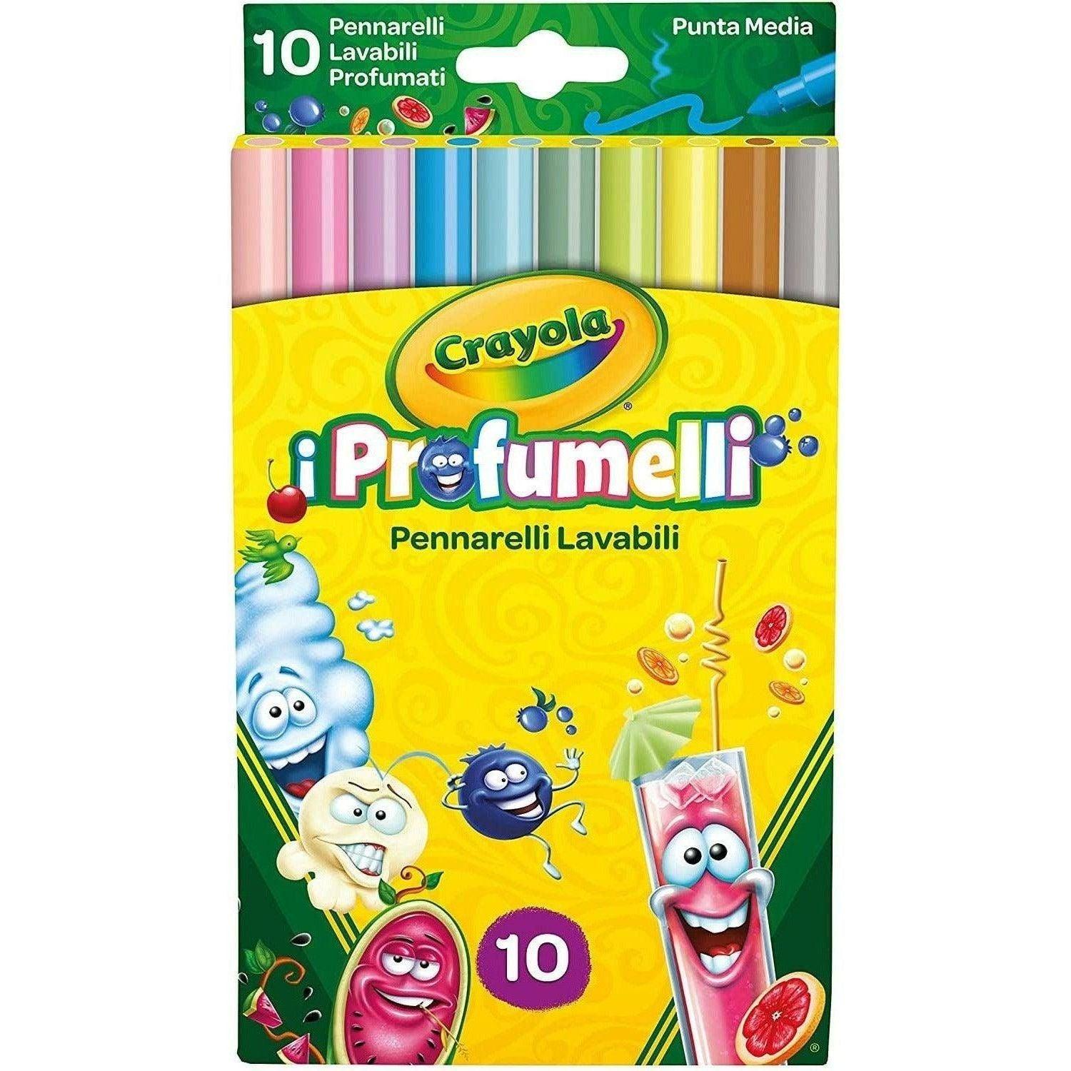 Crayola 58-5071 Silly Scents Fine Line Washable Markers, Single, Multi-Colour, 10 - BumbleToys - 5-7 Years, Boys, Drawing & Painting, Eagle Plus, Girls