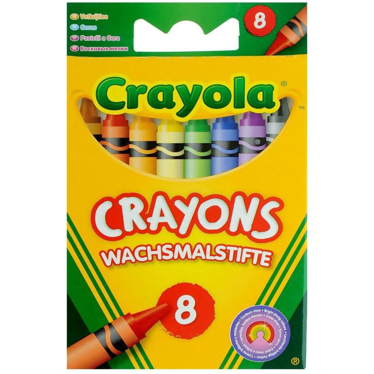Crayola Assorted Wax Crayons 8 Pieces - BumbleToys - 5-7 Years, Boys, Drawing & Painting, Eagle Plus, Girls