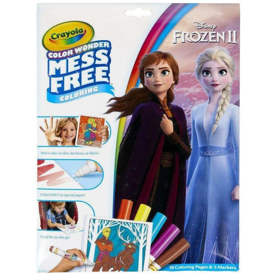 Crayola Color Wonder Frozen Coloring Book & Markers, Mess Free Coloring Gift for Kids - BumbleToys - 5-7 Years, Drawing & Painting, Frozen, Girls
