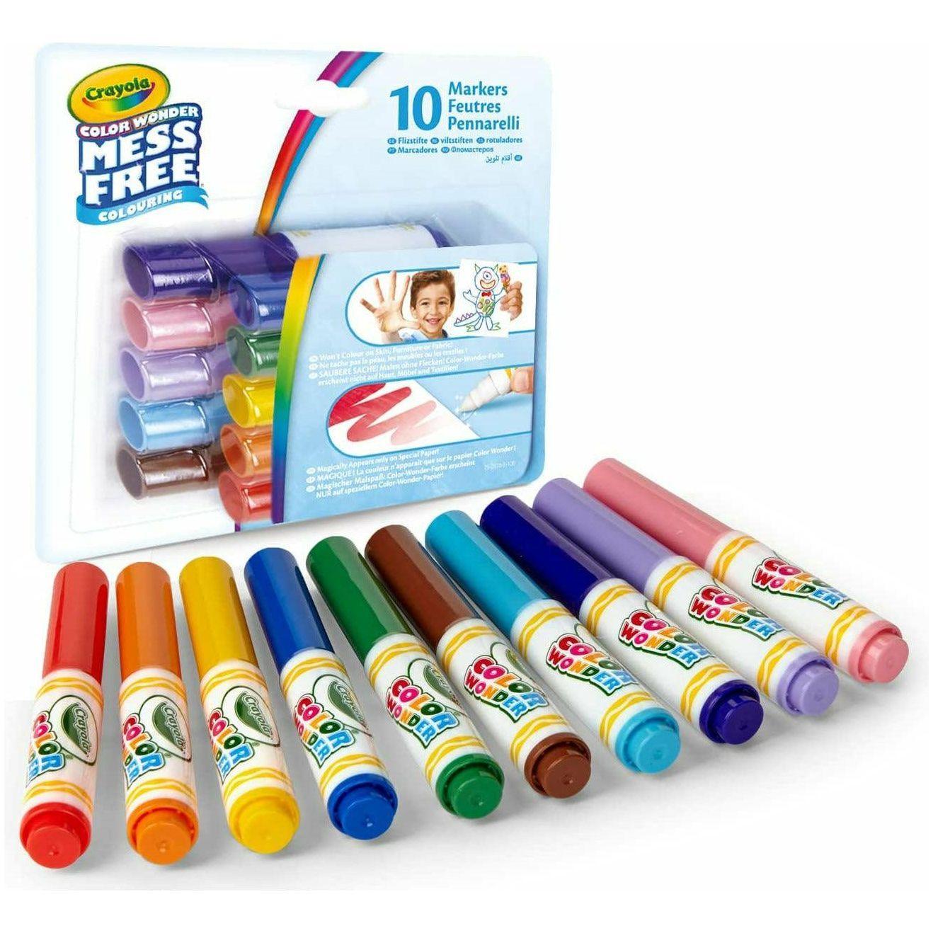 Crayola Color Wonder Mess Free Markers - 10 Pieces - BumbleToys - 3+ years, Boys, Drawing & Painting, Girls
