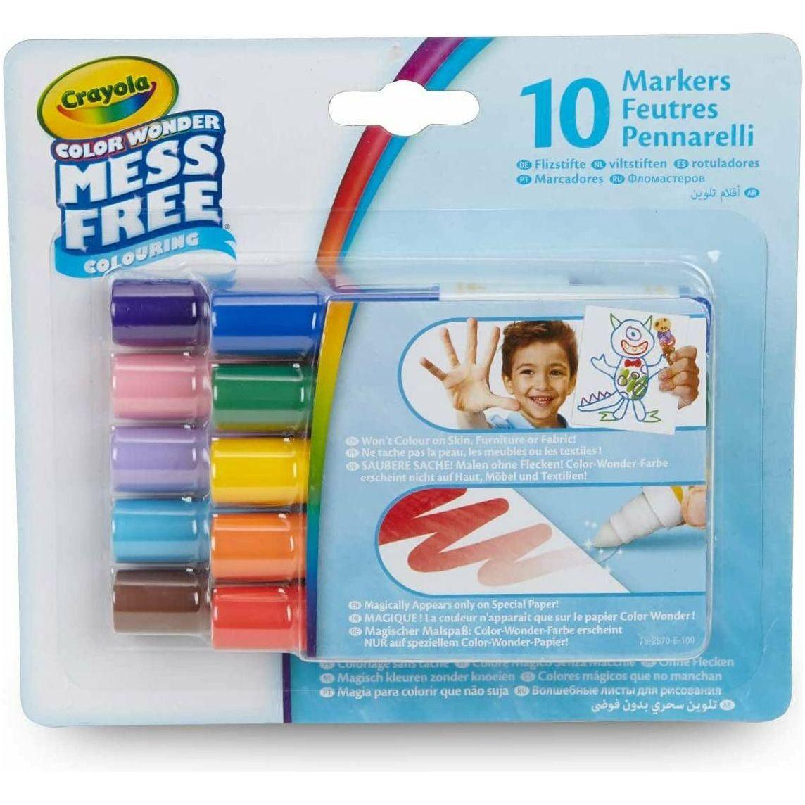 Crayola Color Wonder Mess Free Markers - 10 Pieces - BumbleToys - 3+ years, Boys, Drawing & Painting, Girls