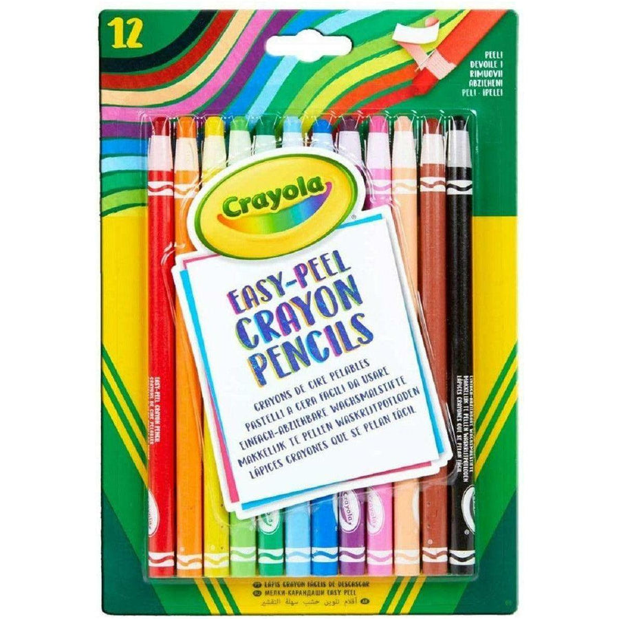 Crayola Easy Peel Crayon Pencils - 12 Pieces
