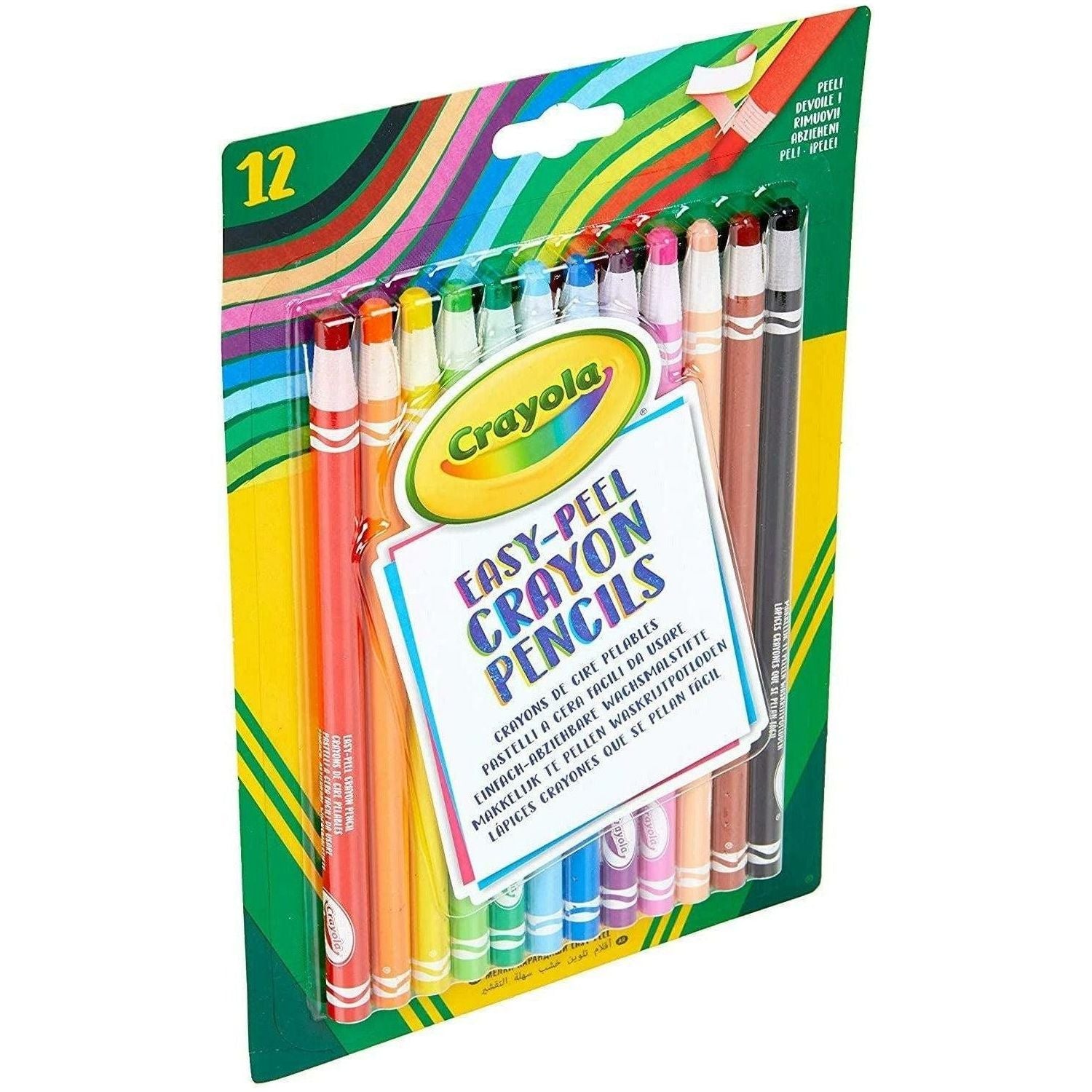 Crayola Easy Peel Crayon Pencils - 12 Pieces - BumbleToys - 5-7 Years, Boys, Drawing & Painting, Eagle Plus, Girls
