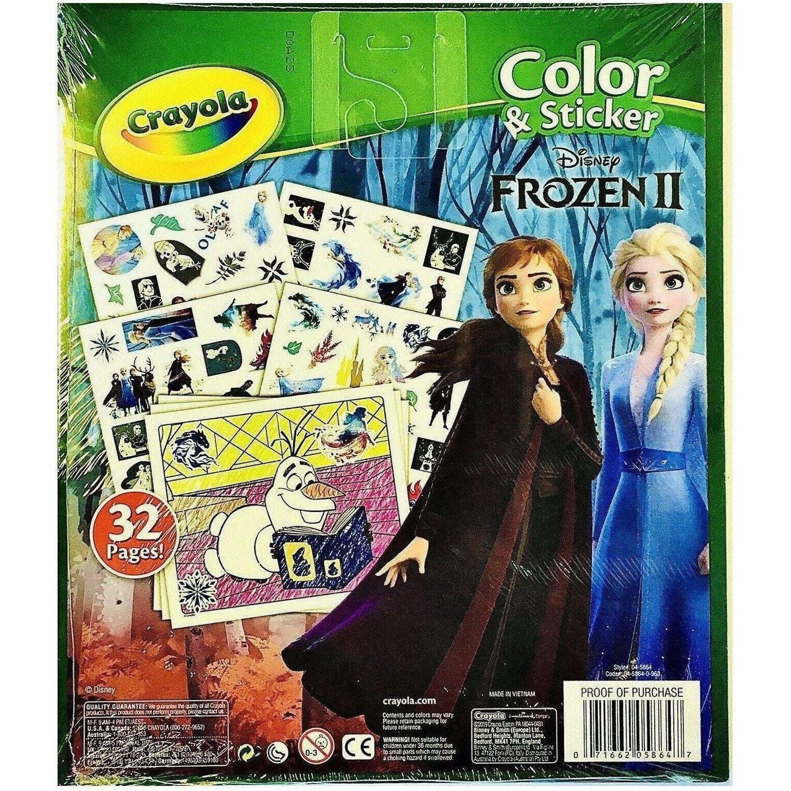 Crayola Frozen Color And Stickers Book - BumbleToys - 5-7 Years, Drawing & Painting, Eagle Plus, Frozen, Girls