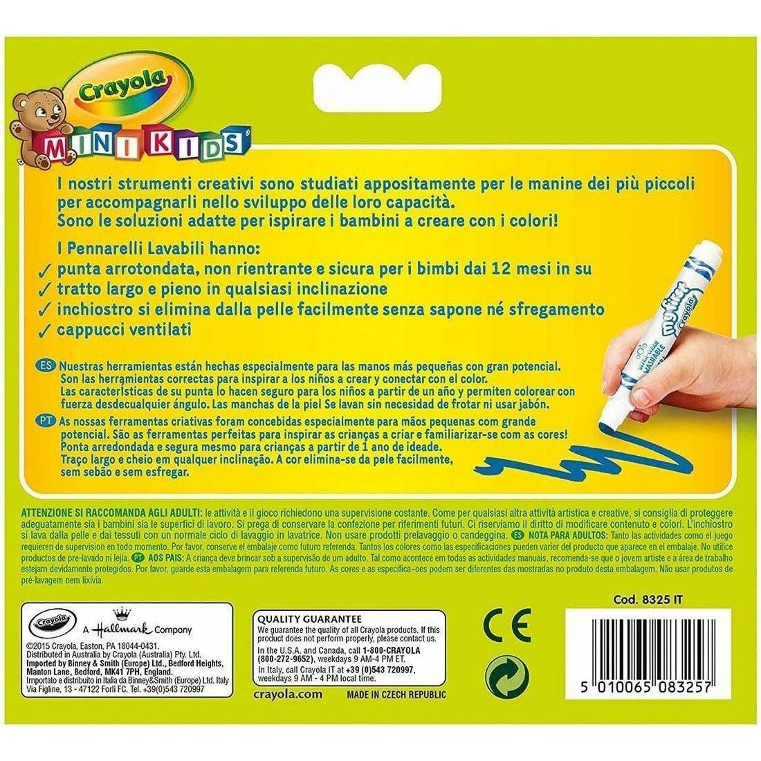 Crayola Mini Washable Markers 12 Pens - BumbleToys - 5-7 Years, Drawing & Painting, Eagle Plus