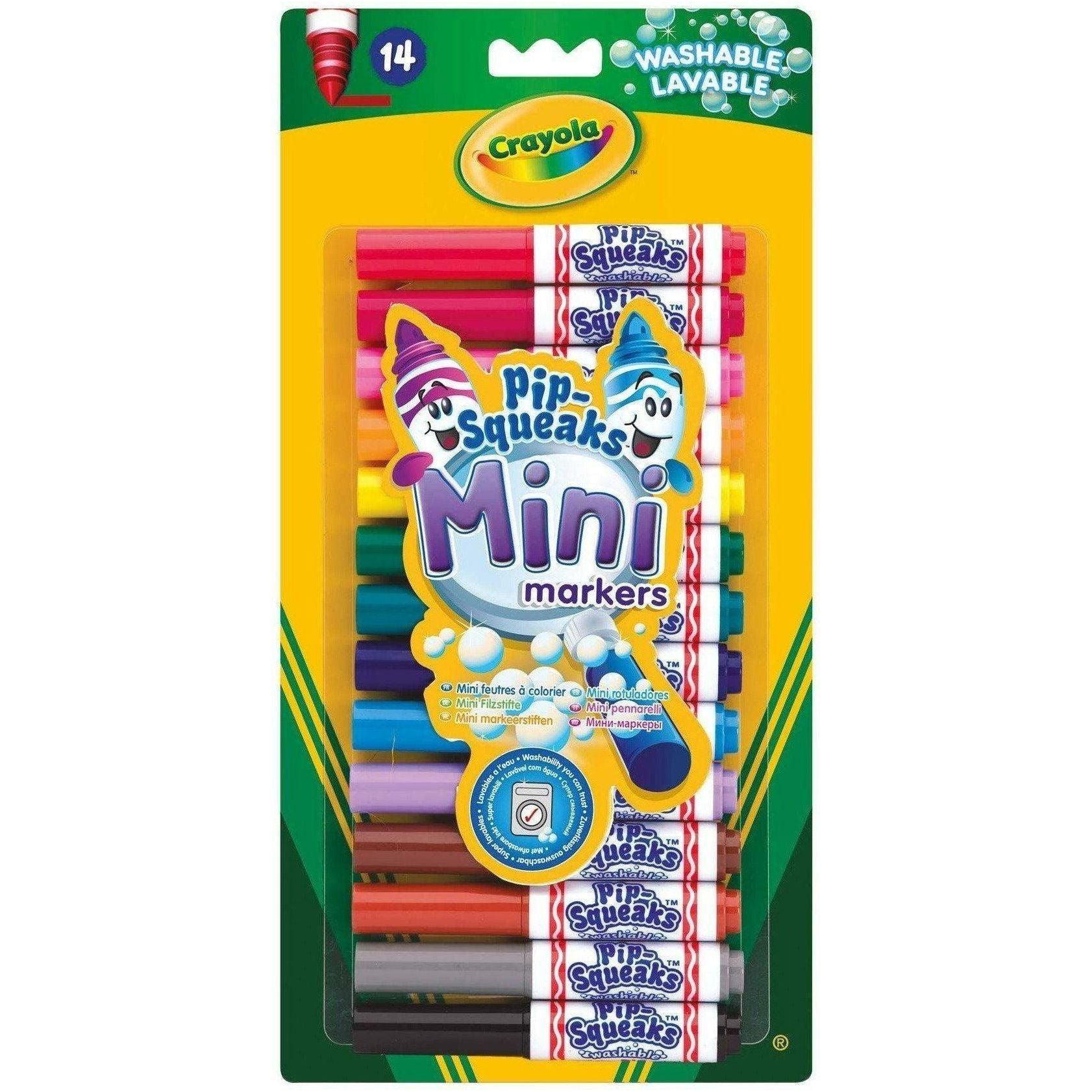 Crayola Pip Squeaks Mini Washable Felt Tip Colouring 14 Pens - BumbleToys - 5-7 Years, Drawing & Painting, Eagle Plus