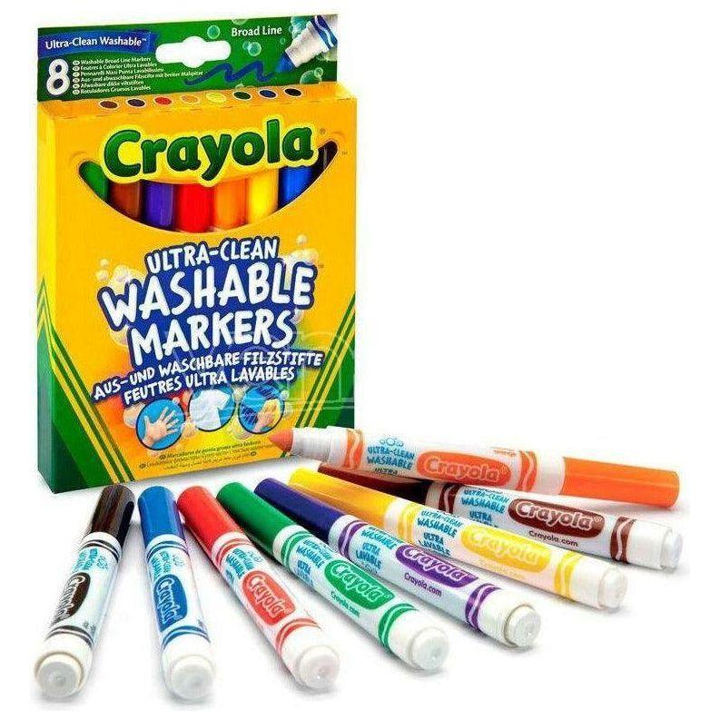 Crayola Washable Classic Markers Broadline Markers Set of 8 - BumbleToys - 5-7 Years, Boys, Drawing & Painting, Eagle Plus, Girls