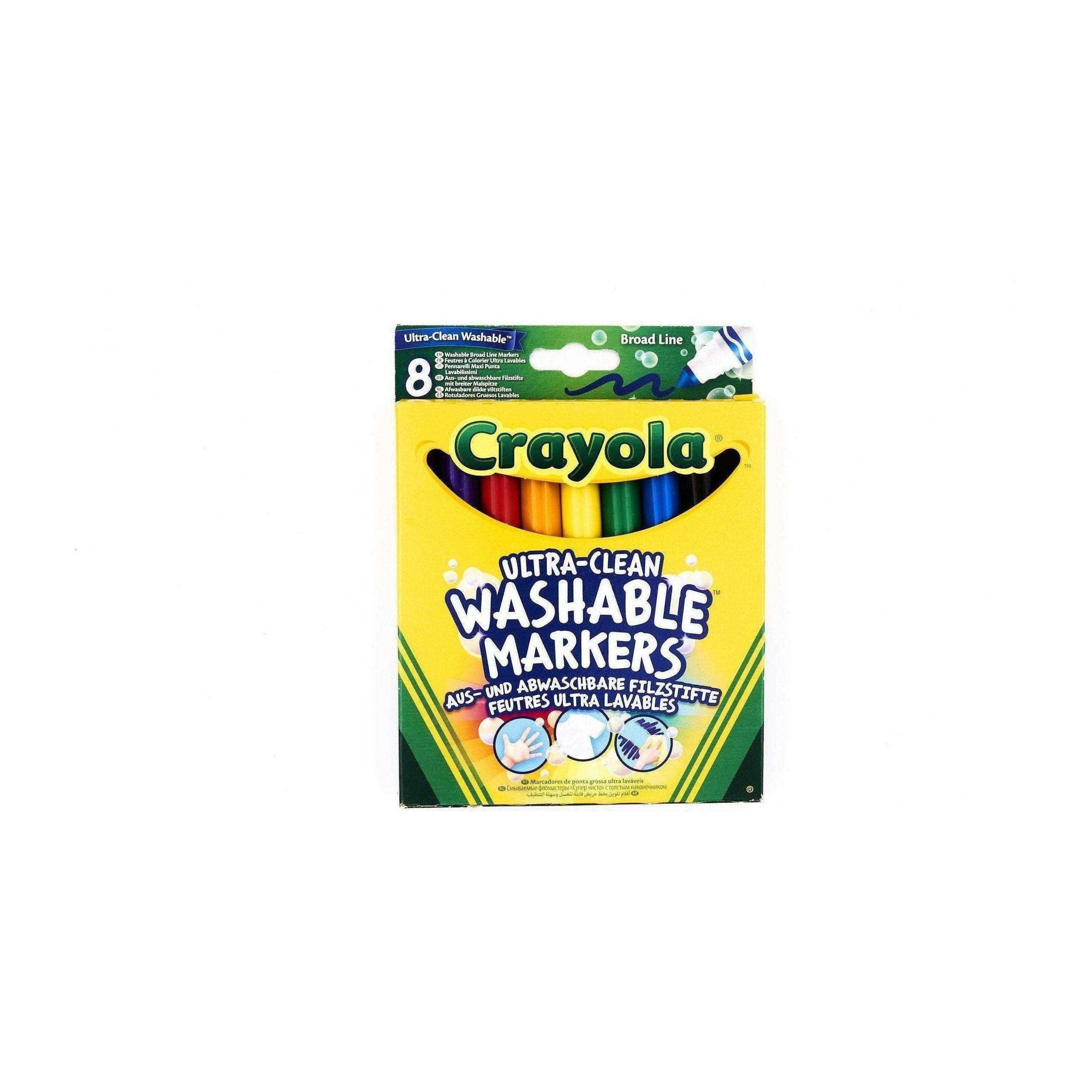 Crayola Washable Classic Markers Broadline Markers Set of 8 - BumbleToys - 5-7 Years, Boys, Drawing & Painting, Eagle Plus, Girls