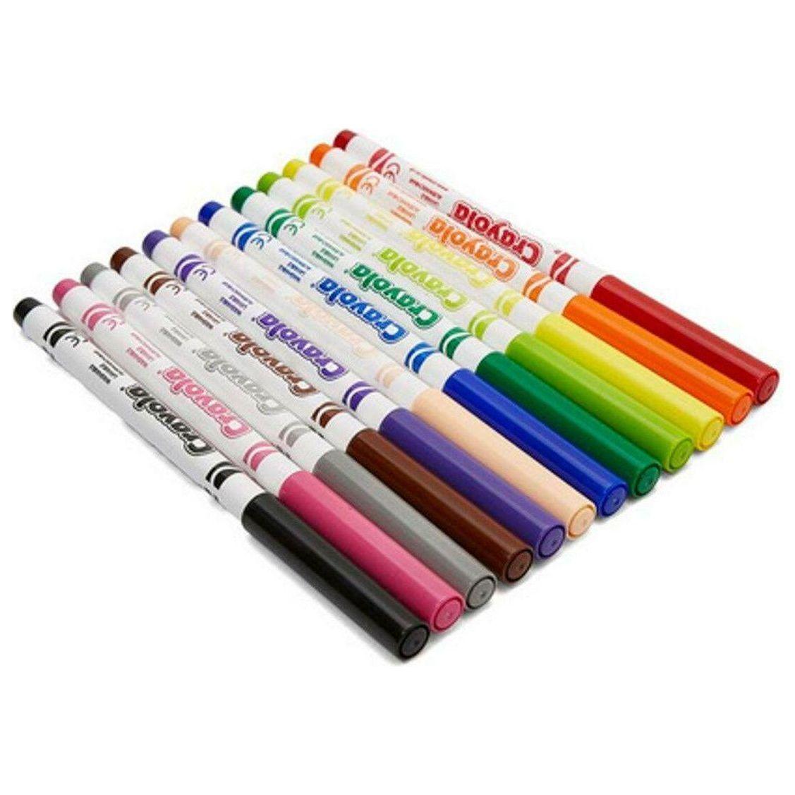 Crayola Washable Super Tips Markers Pack of 12 - BumbleToys - 5-7 Years, Drawing & Painting, Eagle Plus