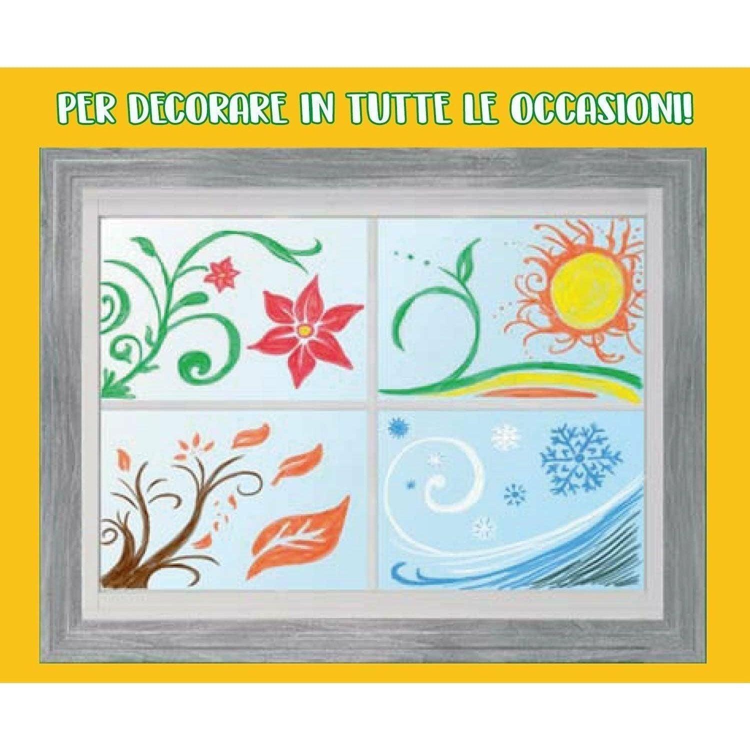 Crayola Washable Window Markers-Assorted Colors 8 Count - BumbleToys - 5-7 Years, Boys, Drawing & Painting, Eagle Plus, Girls