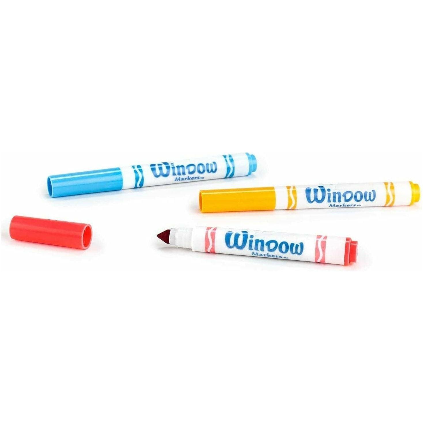 Crayola Washable Window Markers-Assorted Colors 8 Count - BumbleToys - 5-7 Years, Boys, Drawing & Painting, Eagle Plus, Girls