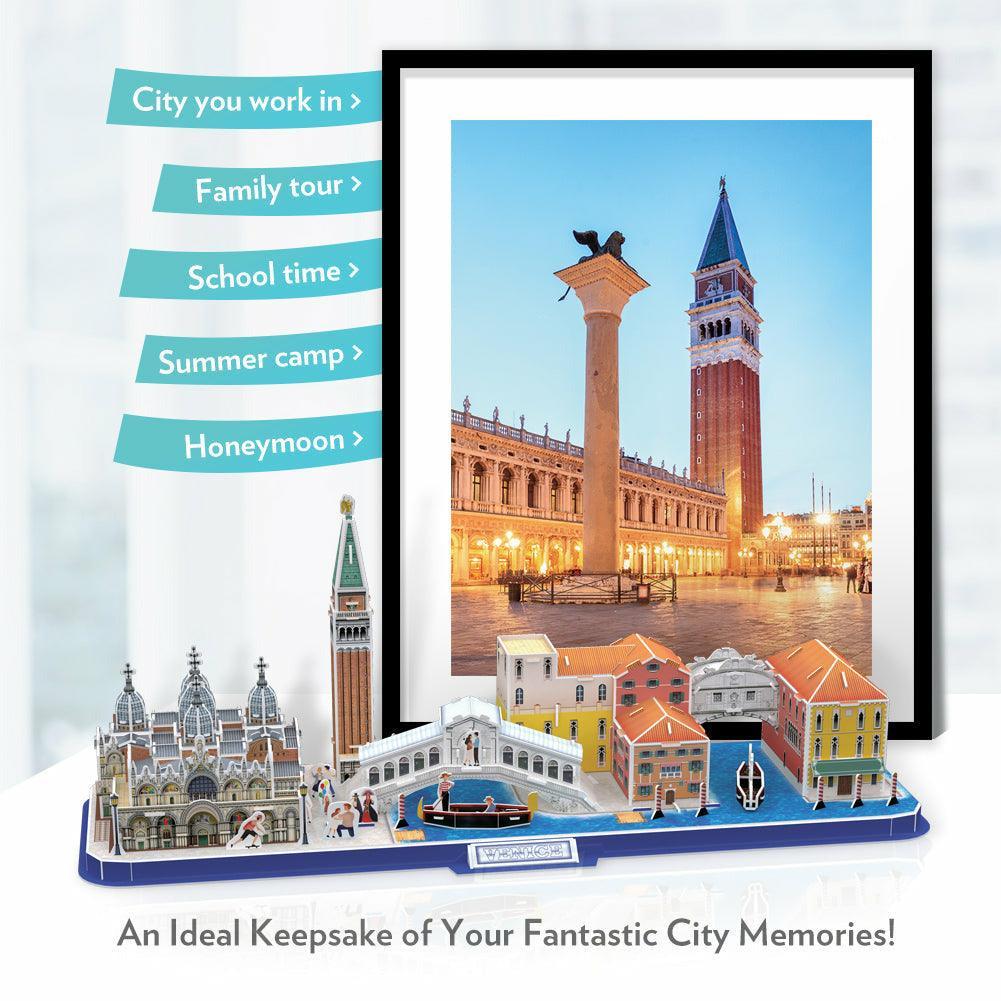 CubicFun 3D Puzzle City Line Venice (126 Pcs) - BumbleToys - 3D, 5-7 Years, 8+ Years, 8-13 Years, Boys, Cecil, Girls, Puzzle & Board & Card Games, Puzzles & Jigsaws