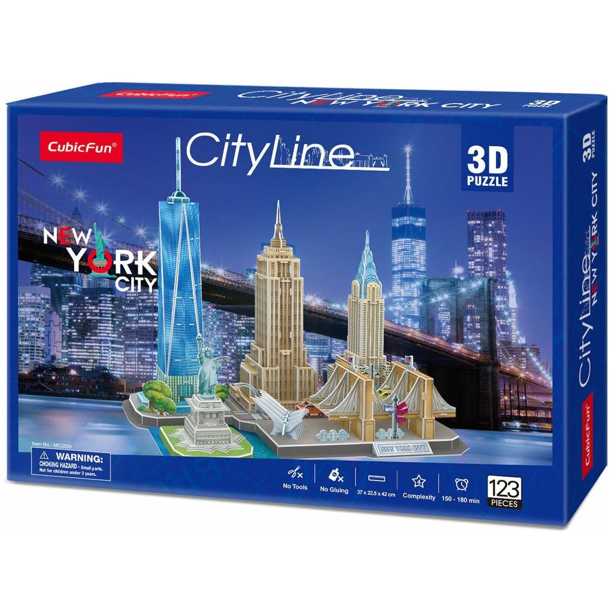 CubicFun 3D Puzzle Cityscape City Line New York USA (123 Pcs) - BumbleToys - 3D, 5-7 Years, 8+ Years, 8-13 Years, Boys, Cecil, Girls, Puzzle & Board & Card Games, Puzzles & Jigsaws