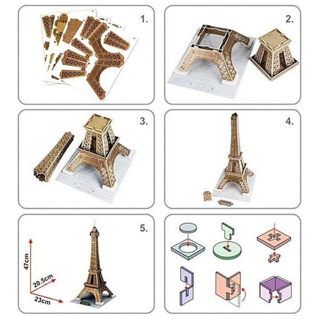 CubicFun C044H Eiffel Tower 3D Puzzle 39 Pieces - BumbleToys - 3D, 5-7 Years, Boys, Cecil, Girls, Puzzle & Board & Card Games, Puzzles & Jigsaws