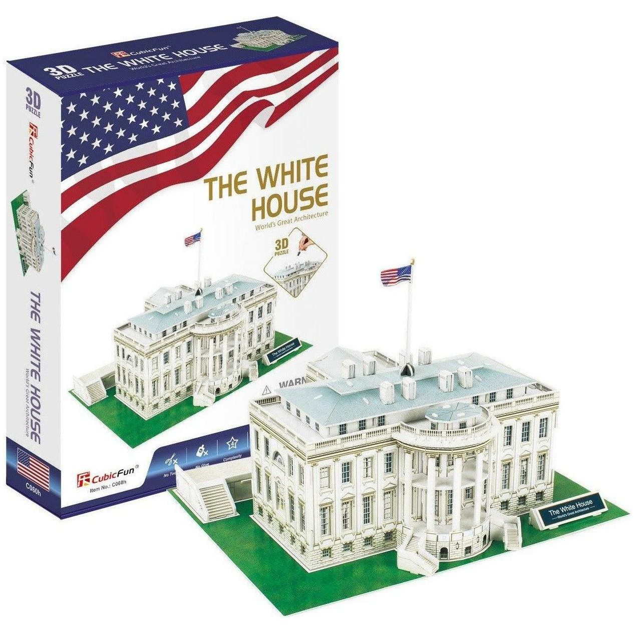 CubicFun C060H The White House 3D Puzzle 64 Pieces - BumbleToys - 3D, 5-7 Years, Boys, Cecil, Girls, Puzzle & Board & Card Games, Puzzles & Jigsaws