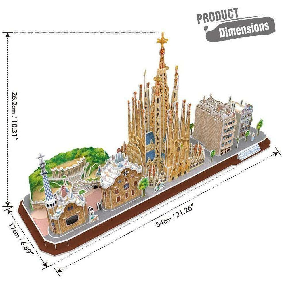 CubicFun CityLine Barcelona Landmarks Collection 3D Puzzle 186 Pieces - BumbleToys - 3D, 5-7 Years, Boys, Cecil, Girls, Puzzle & Board & Card Games, Puzzles & Jigsaws