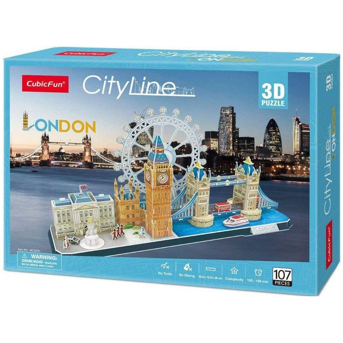 CubicFun CityLine London Landmarks 3D Puzzle 107 Pieces - BumbleToys - 3D, 5-7 Years, Boys, Cecil, Girls, Puzzle & Board & Card Games, Puzzles & Jigsaws