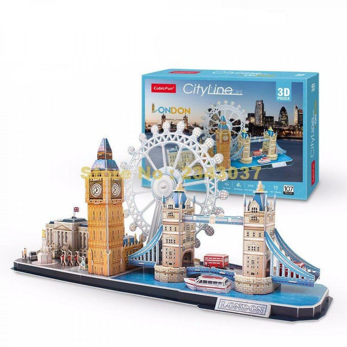 CubicFun CityLine London Landmarks 3D Puzzle 107 Pieces - BumbleToys - 3D, 5-7 Years, Boys, Cecil, Girls, Puzzle & Board & Card Games, Puzzles & Jigsaws
