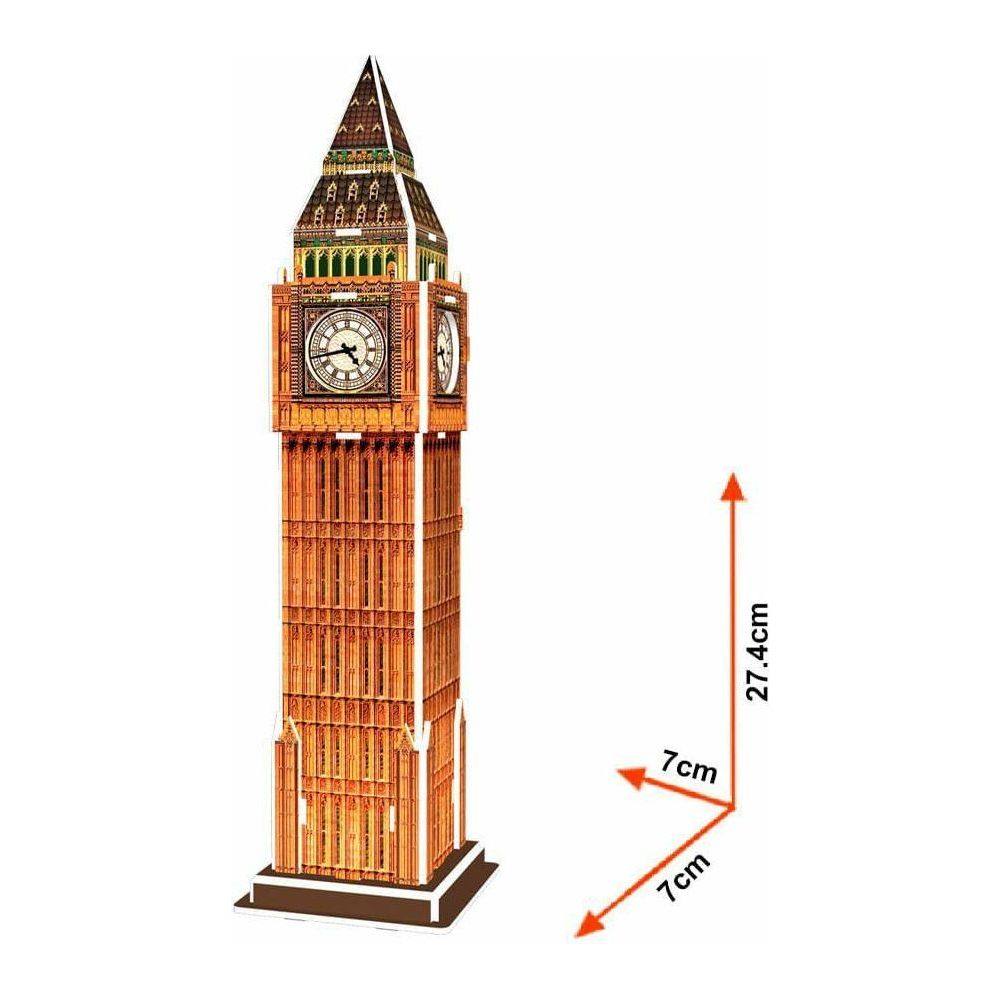 CubicFun Mini 3D Puzzle Big Ben (13 Pieces) - BumbleToys - 3D, 5-7 Years, 8+ Years, 8-13 Years, Boys, Cecil, Girls, Puzzle & Board & Card Games, Puzzles & Jigsaws