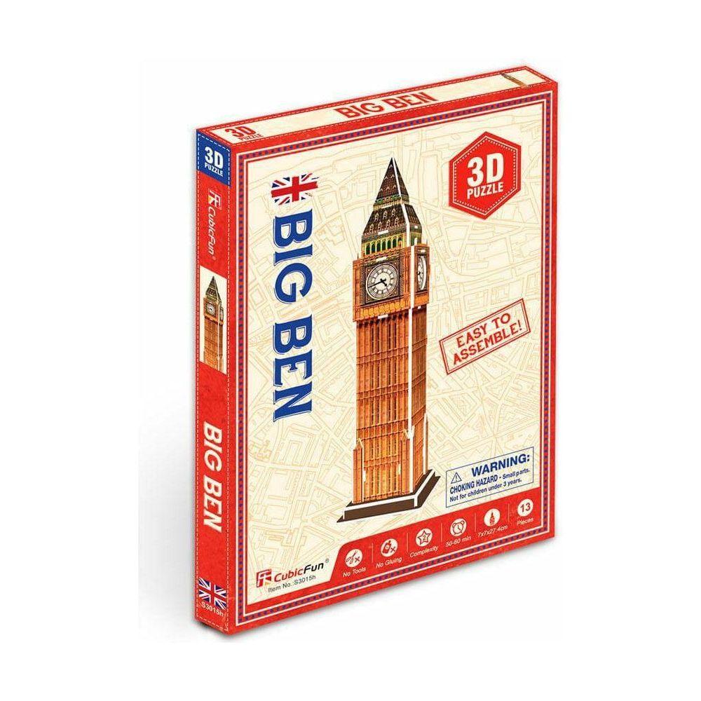 CubicFun Mini 3D Puzzle Big Ben (13 Pieces) - BumbleToys - 3D, 5-7 Years, 8+ Years, 8-13 Years, Boys, Cecil, Girls, Puzzle & Board & Card Games, Puzzles & Jigsaws