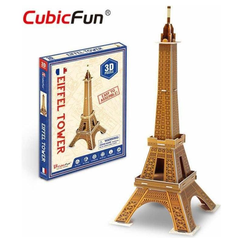 CubicFun Mini 3D Puzzle Eiffel Tower (20 pcs) - BumbleToys - 3D, 5-7 Years, 8+ Years, 8-13 Years, Boys, Cecil, Girls, Puzzle & Board & Card Games, Puzzles & Jigsaws