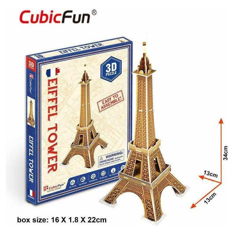 CubicFun Mini 3D Puzzle Eiffel Tower (20 pcs) - BumbleToys - 3D, 5-7 Years, 8+ Years, 8-13 Years, Boys, Cecil, Girls, Puzzle & Board & Card Games, Puzzles & Jigsaws