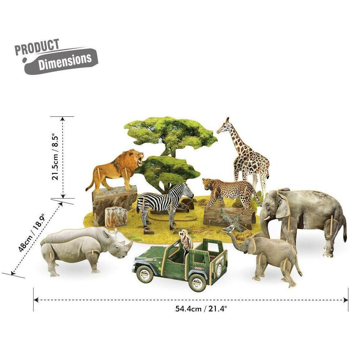 CubicFun National Geographic African Wildlife 3D Puzzle 69 Pieces - BumbleToys - 3D, 5-7 Years, Boys, Cecil, Puzzle & Board & Card Games, Puzzles & Jigsaws