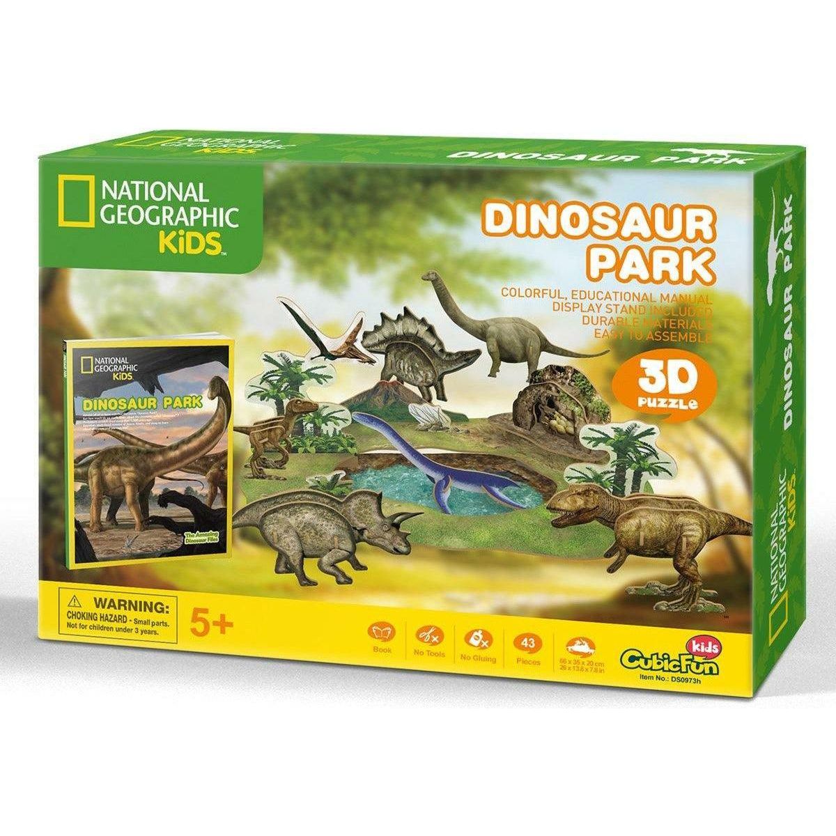 CubicFun National Geographic Dinosaur Park 3D Puzzle 43 Pieces - BumbleToys - 3D, 5-7 Years, Boys, Cecil, Puzzle & Board & Card Games, Puzzles & Jigsaws