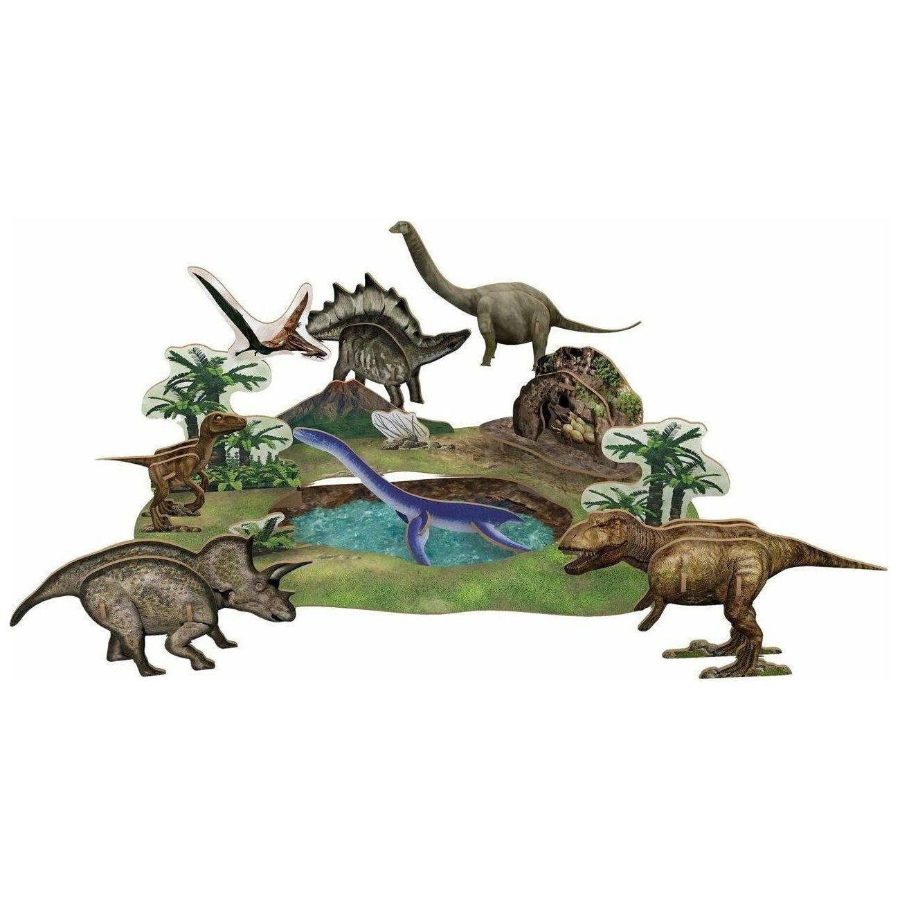 CubicFun National Geographic Dinosaur Park 3D Puzzle 43 Pieces - BumbleToys - 3D, 5-7 Years, Boys, Cecil, Puzzle & Board & Card Games, Puzzles & Jigsaws