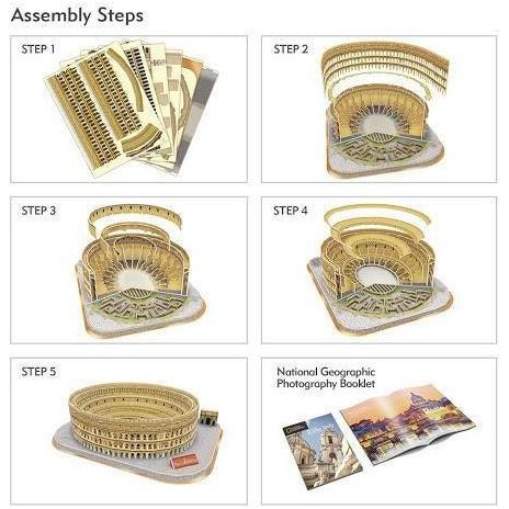 CubicFun National Geographic The Colosseum Building 3D Puzzle 131 Pieces - BumbleToys - 3D, 5-7 Years, Boys, Cecil, Girls, Puzzle & Board & Card Games, Puzzles & Jigsaws