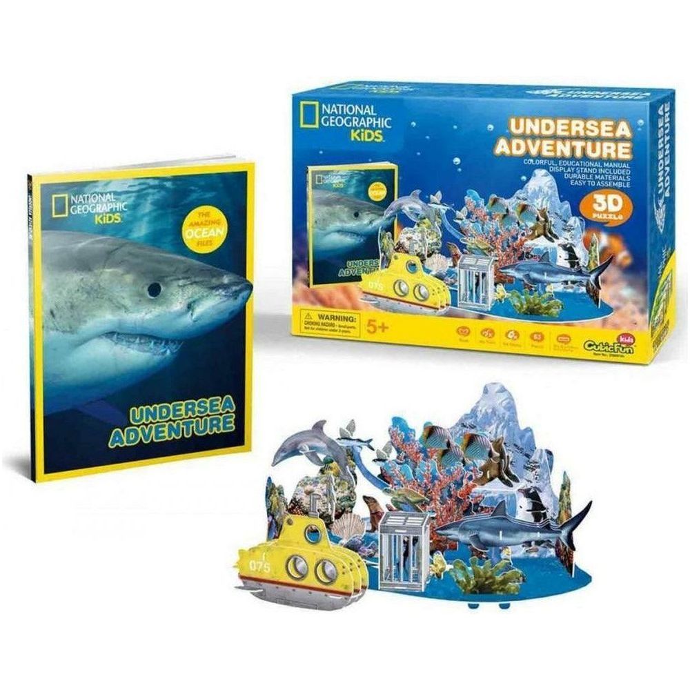 CubicFun National Geographic Undersea Adventure 3D Puzzle 63 Pieces - BumbleToys - 3D, 5-7 Years, Boys, Cecil, Girls, Puzzle & Board & Card Games, Puzzles & Jigsaws