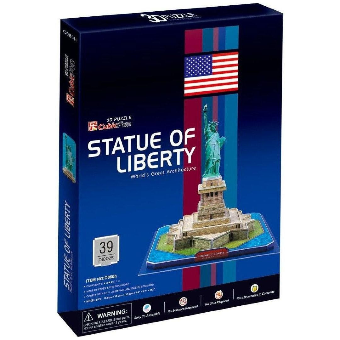 CubicFun Statue of Liberty 3D Puzzle 39 Pieces - BumbleToys - 3D, 5-7 Years, Boys, Cecil, Girls, Puzzle & Board & Card Games, Puzzles & Jigsaws