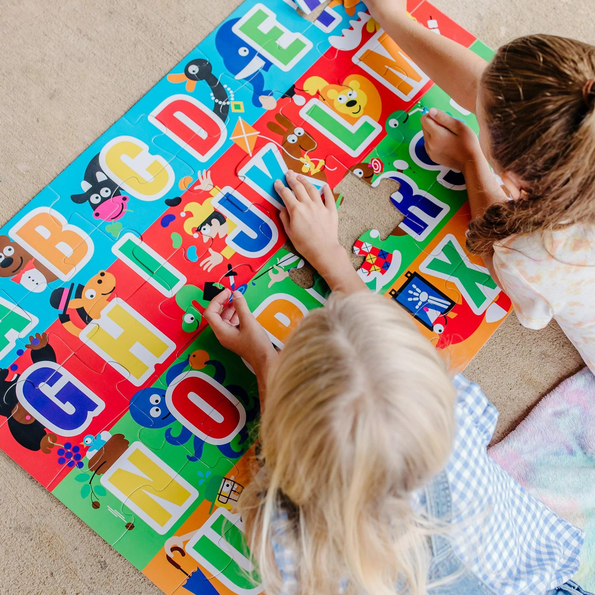 Melissa & Doug Alphabet Giant Cardboard Floor Puzzle (36 Pieces) - BumbleToys - 3D, 5-7 Years, Boys, Cecil, Girls, Puzzle & Board & Card Games, Puzzles & Jigsaws