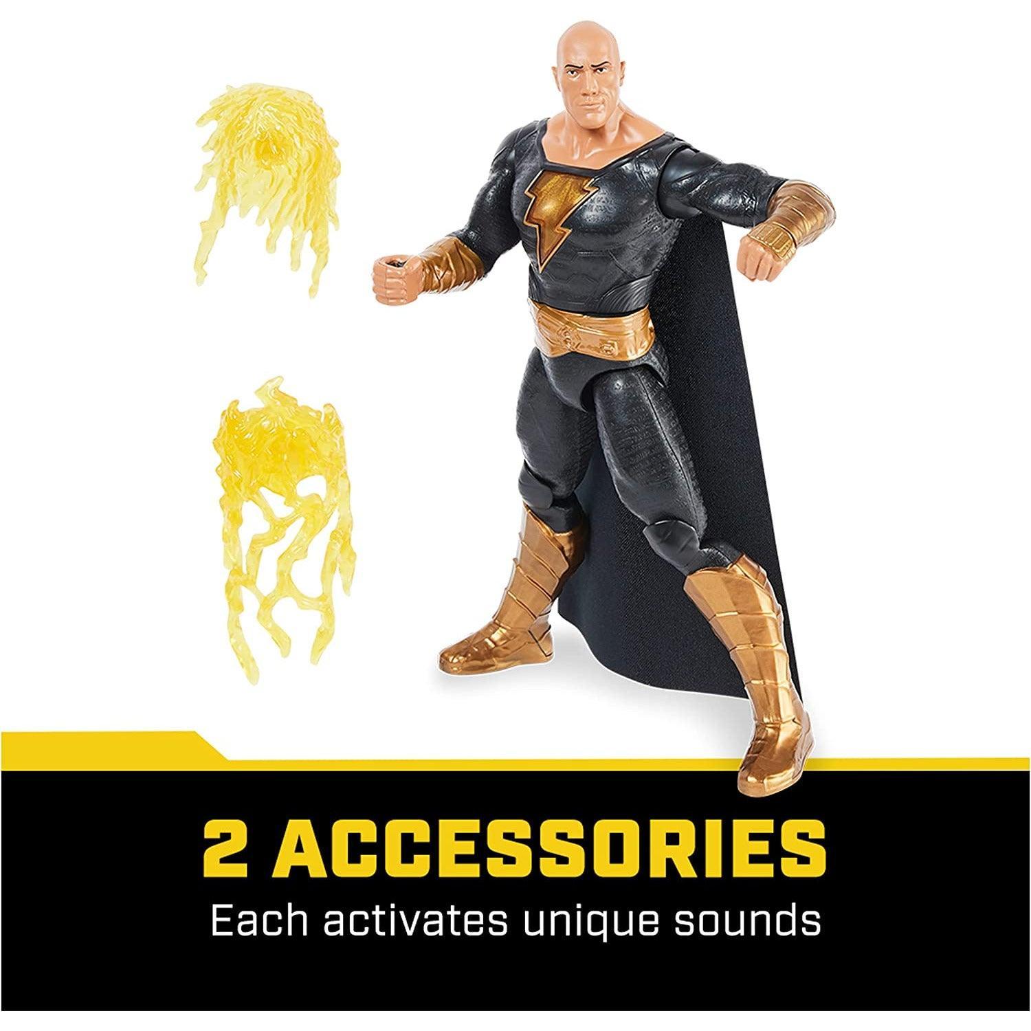 DC Comics, Power Punch Black Adam 12-inch Action Figure, 20+ Phrases and Sounds, Lights Up with 2 Accessories, Black Adam Movie - BumbleToys - 5-7 Years, Action Battling, Avengers, Black Adam, Boys, DC, OXE, Pre-Order