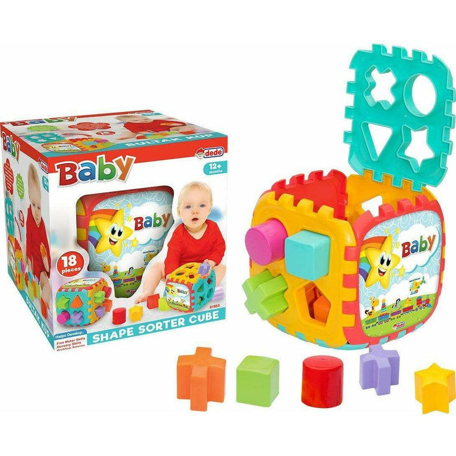 Dede 1953 Baby Shape Sorter Cube – 18 Pcs