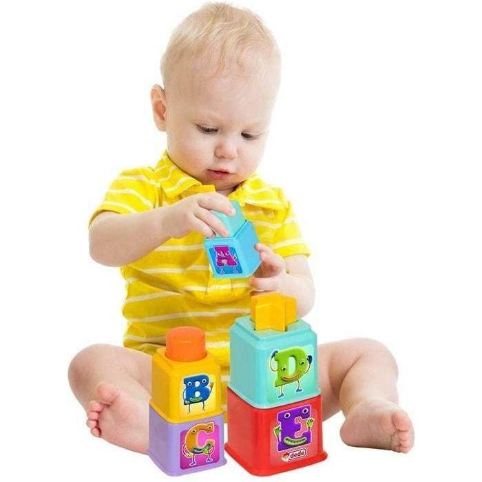 Dede 3464 Square Tower Shape Sorter Letters & Numbers - BumbleToys - 2-4 Years, Babies, Baby Saftey & Health, Boys, Building Blocks, Cecil, Education, Girls, Learning Toys